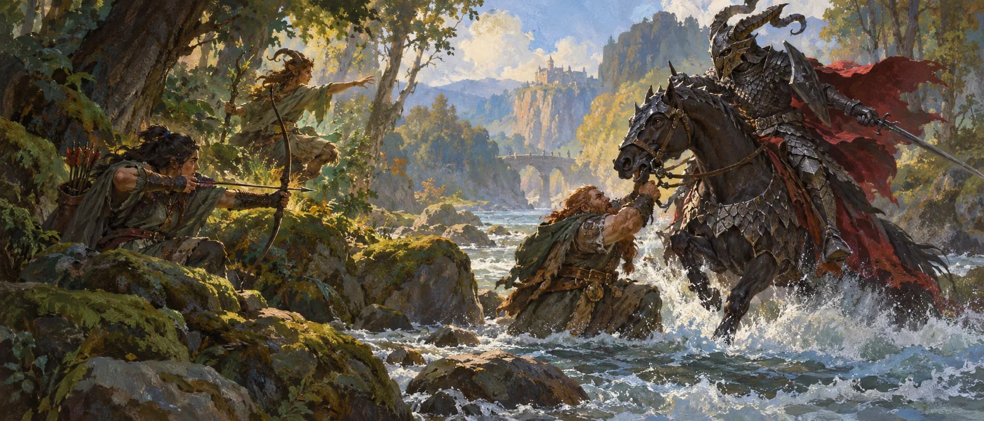 Ambush at the ford, a campaign cover for Reign of the Weredragon