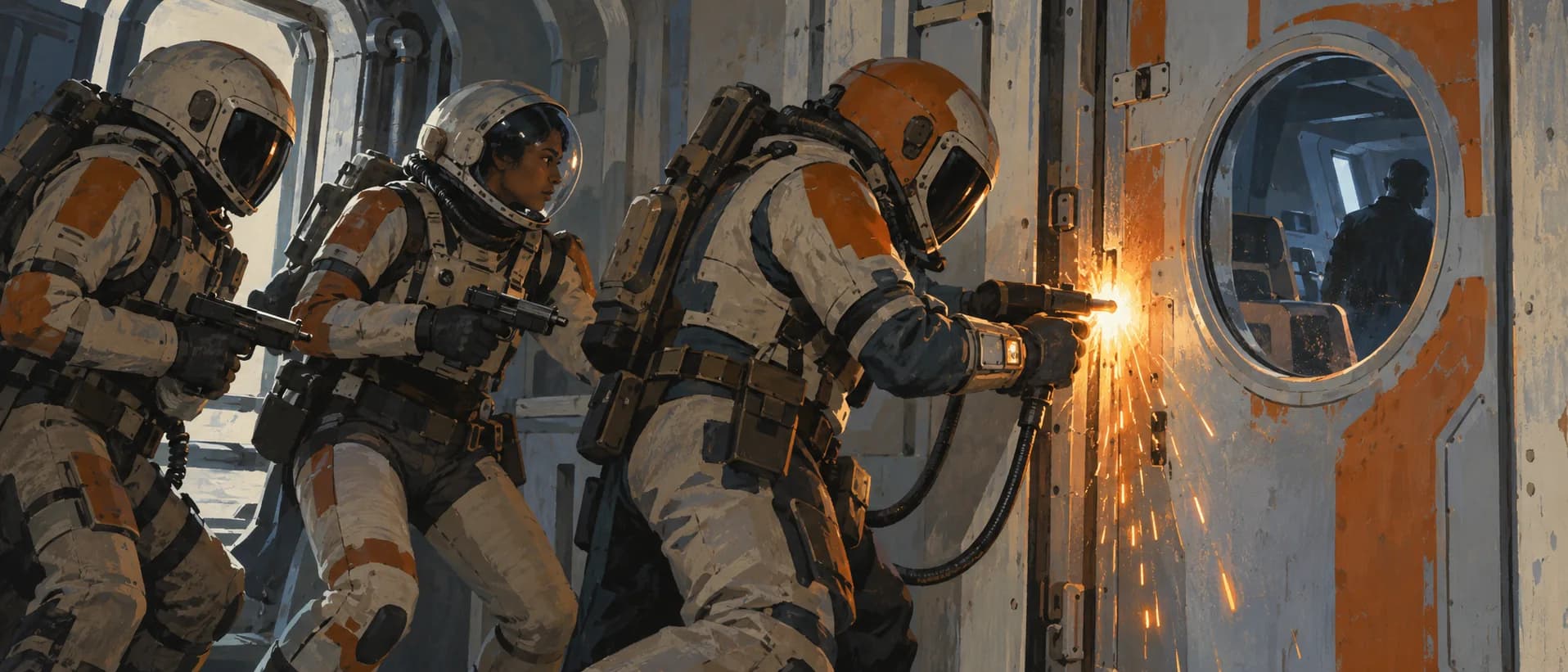 Boarding the fugitive's ship, a campaign cover for Bounty Hunters