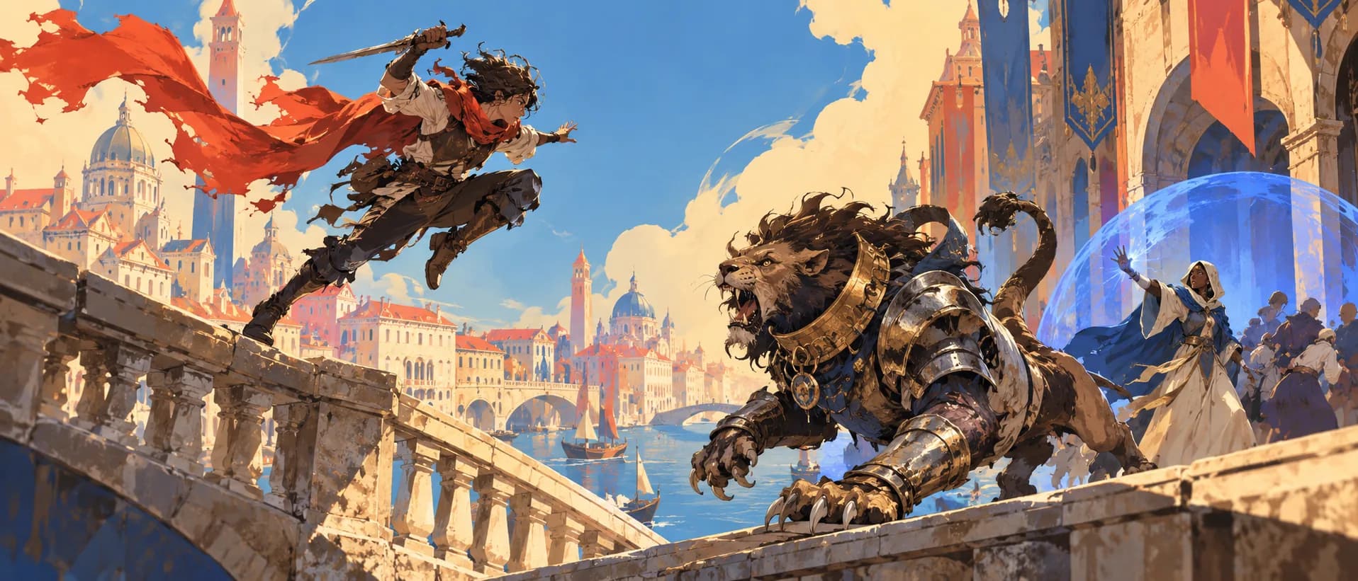 Duel on the canal bridge, a campaign cover for Revolution Against Tyrants