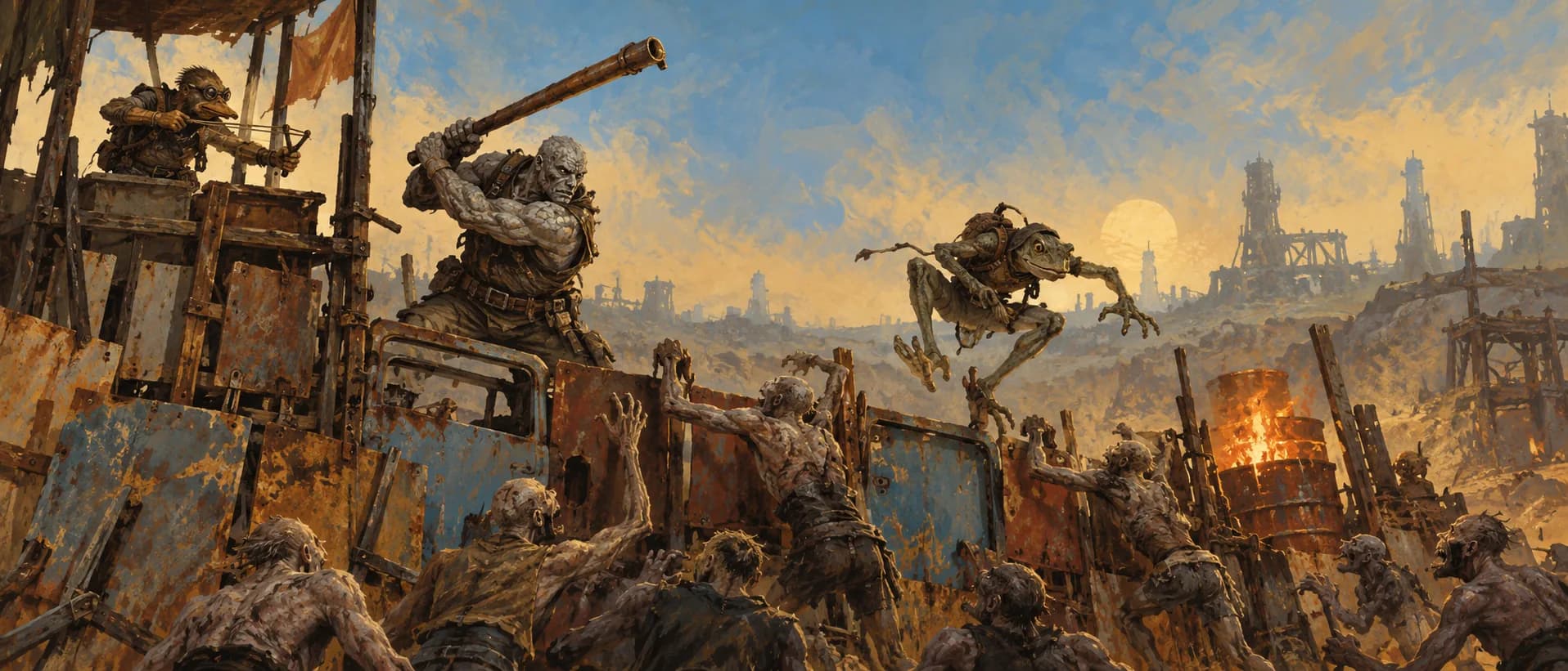 Ghouls at the wall, a campaign cover for Ark Builders