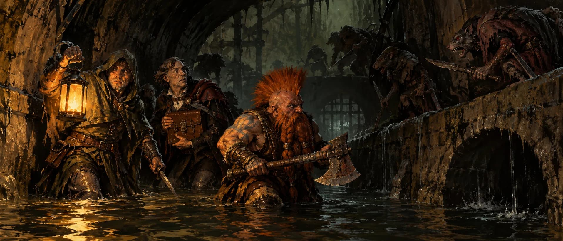 Skaven in the sewers, a campaign cover for Grim Investigators