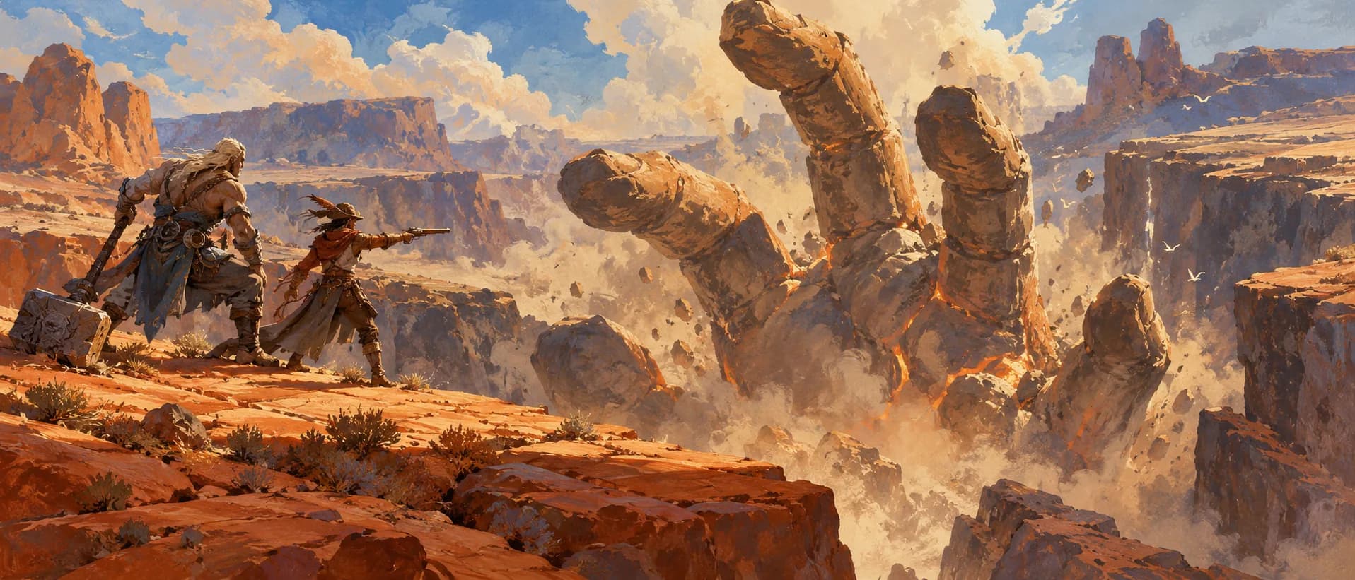 The hand beneath, a campaign cover for Colossus of the Drylands
