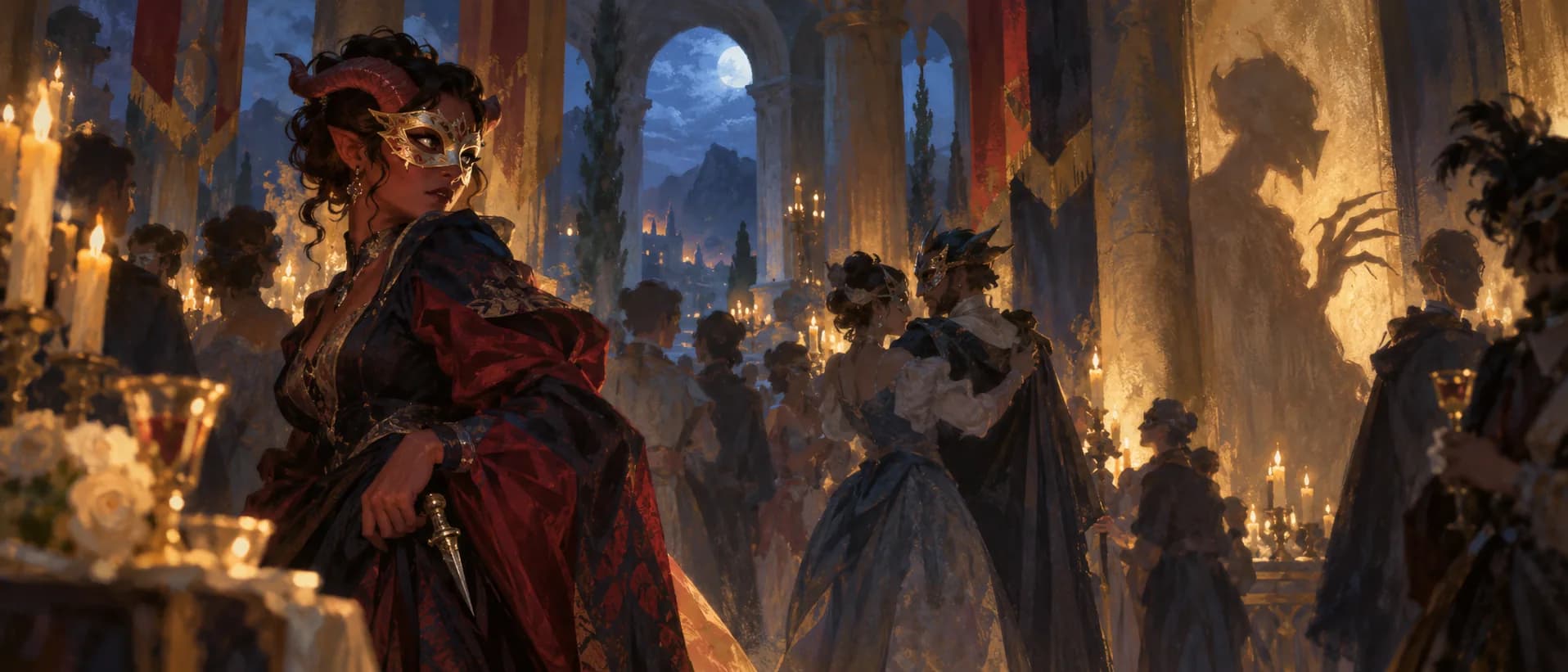 The masquerade, a campaign cover for Dark Heart of Andaluria